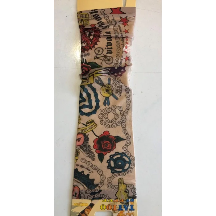 Çift Kol Giyilebilir Dövme Yazılı Desenler Tattoo Sleeve