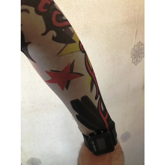 Çift Kol Giyilebilir Dövme Yıldız Desenler Tattoo Sleeve