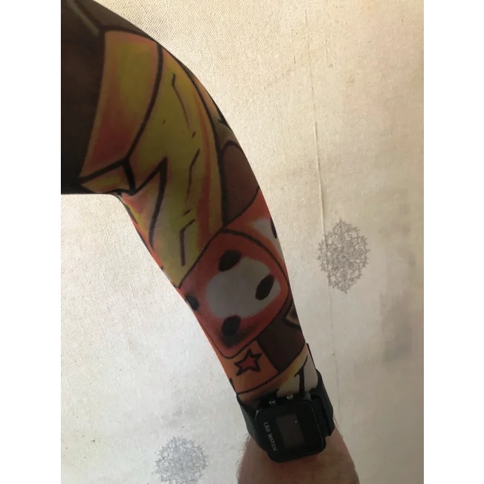 Çift Kol Giyilebilir Dövme Zarlı Desenler Tattoo Sleeve