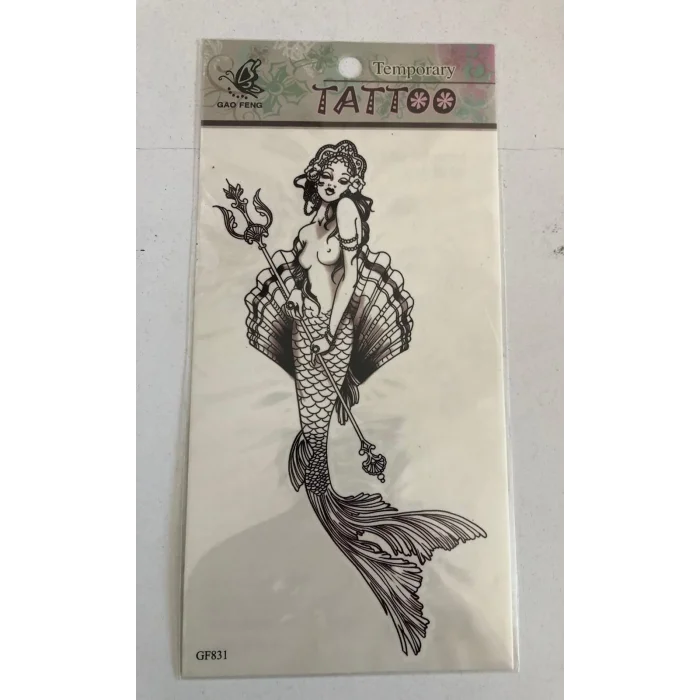Deniz Kızı Yapıştırma Sticker Dövme Geçici Dövme Temporary Tattoos