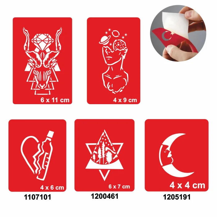 Düşüncenin Gücü 5li Set Geçici Dövme Kına Şablonu