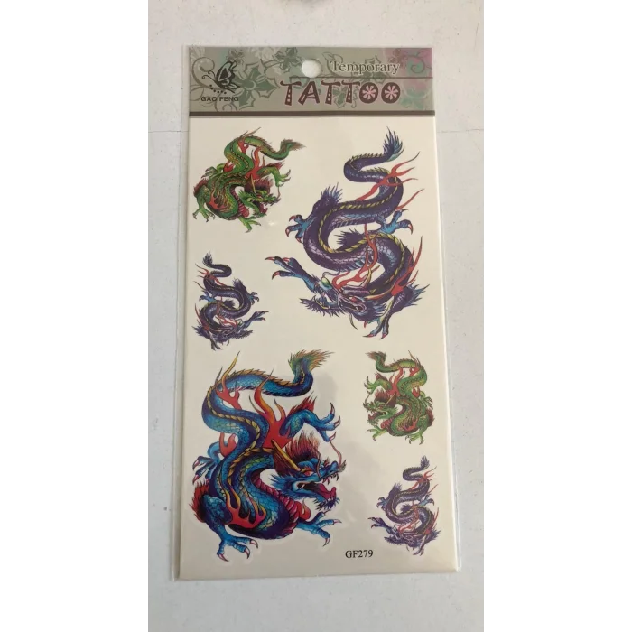 Ejderha Modeli Yapıştırma Sticker Dövme Geçici Dövme Temporary Tattoos