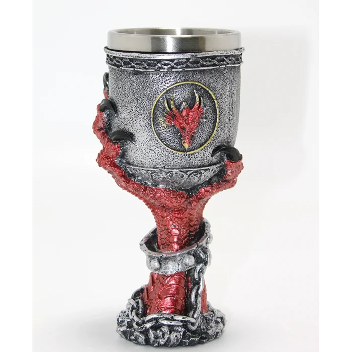Ejderha Pençesi Tasarımlı 3D Kabartmalı Paslanmaz Çelik Kadeh Bardak SPR4375