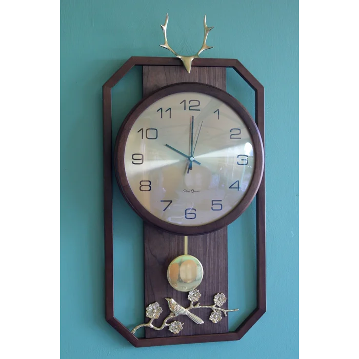 Geyikli Duvar Saati Sarkaçlı SPR1578