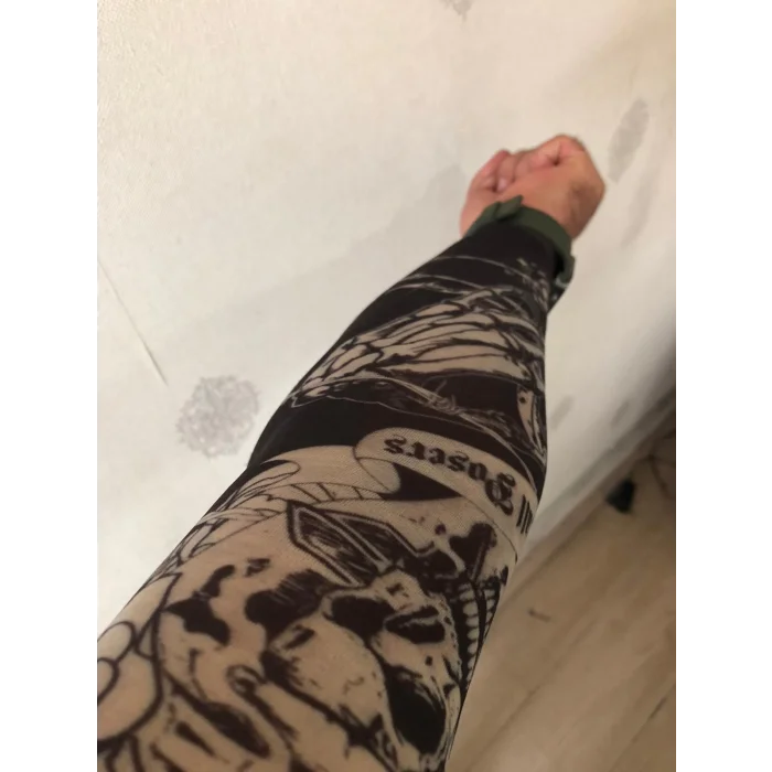 Giyilebilir Çorap Dövme Barış Dövmesi Çift Kol