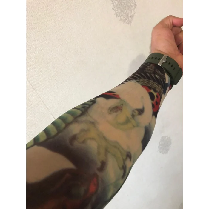 Giyilebilir Çorap Dövme Kartal Dövmesi Çift Kol