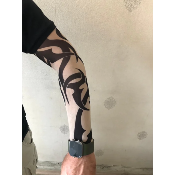 Giyilebilir Dövme Tribal Dövme Çift Kol