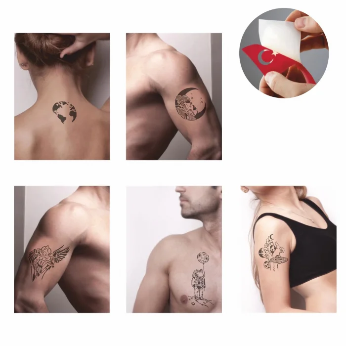 Gökyüzü Modelleri Dövme Şablonu Kına Deseni