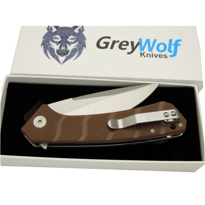 Grey Wolf D2 Kahve Cep Çakısı