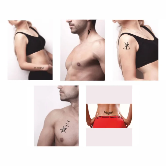 Hayat Basittir 5li Set Geçici Dövme Kına Şablonu