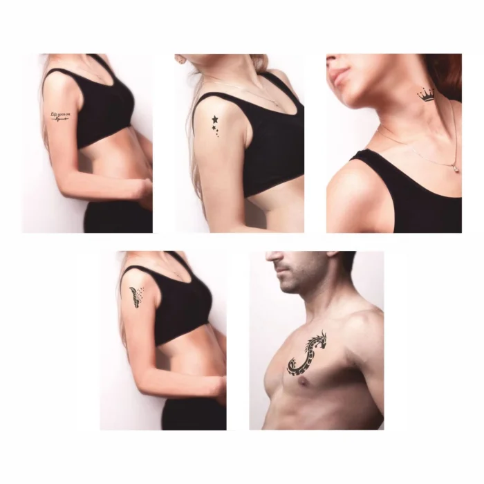 Hayat Devam Ediyor 5li Set Geçici Dövme Kına Şablonu