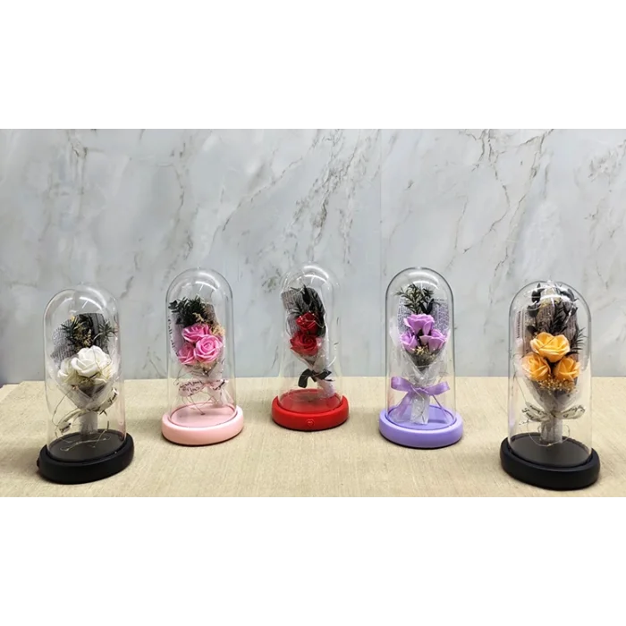 Işıklı Müzikli Romantik Gül Buketi  TKN4999