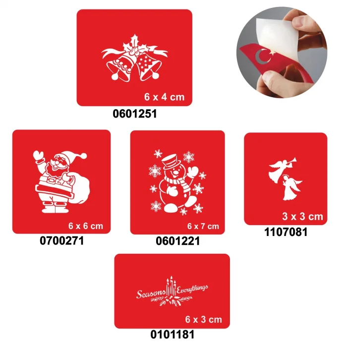 Kardan Adam 5li Set Geçici Dövme Kına Şablonu