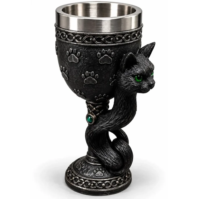 Kedi Figürlü 3D Paslanmaz Çelik Kadeh Bardak TKN6543