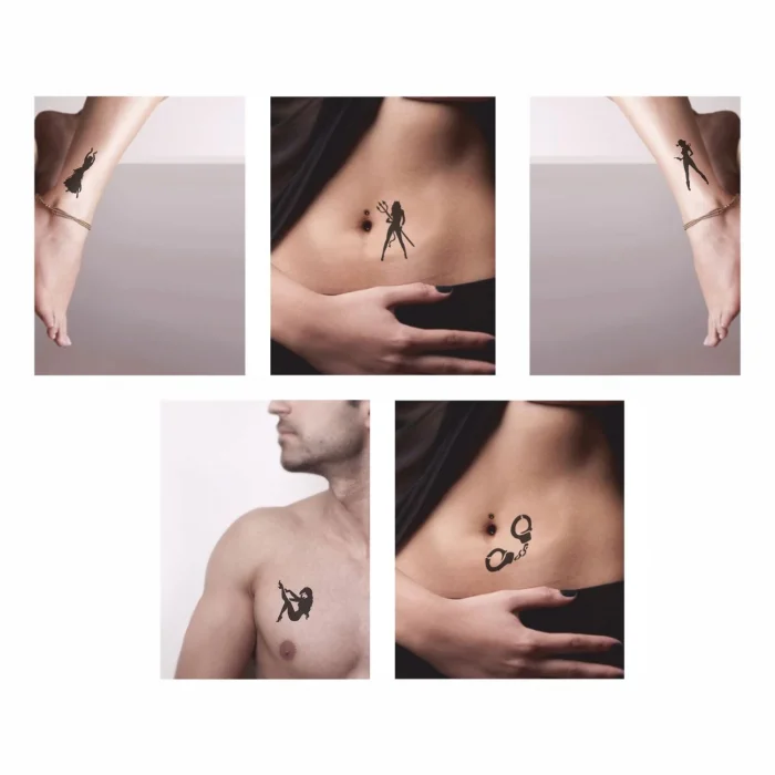 Kızlar Partisi 5li Set Geçici Dövme Kına Şablonu