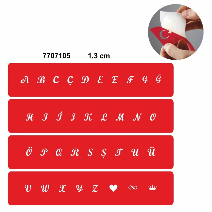 Küçük Boy El Yazısı Harf Şablonu Slogan Dövmesi