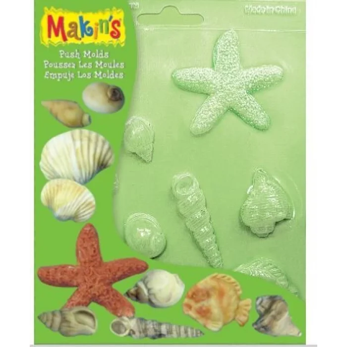Makins Clay Push Mold Polimer Kil Şekillendirme Kalıbı Deniz Kabukları