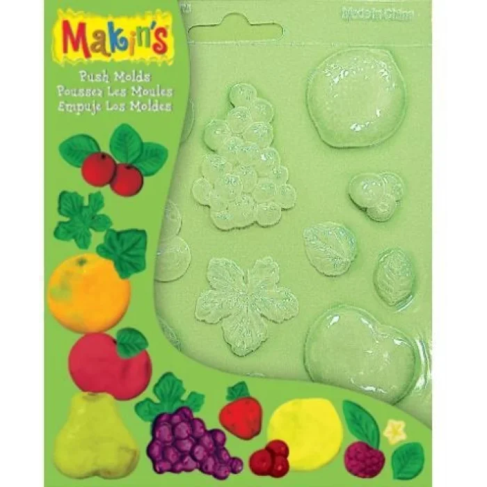 Makins Clay Push Mold Polimer Kil Şekillendirme Kalıbı Meyveler