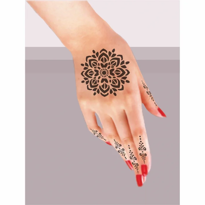 Mandala 5li Set Geçici Dövme Kına Şablonu