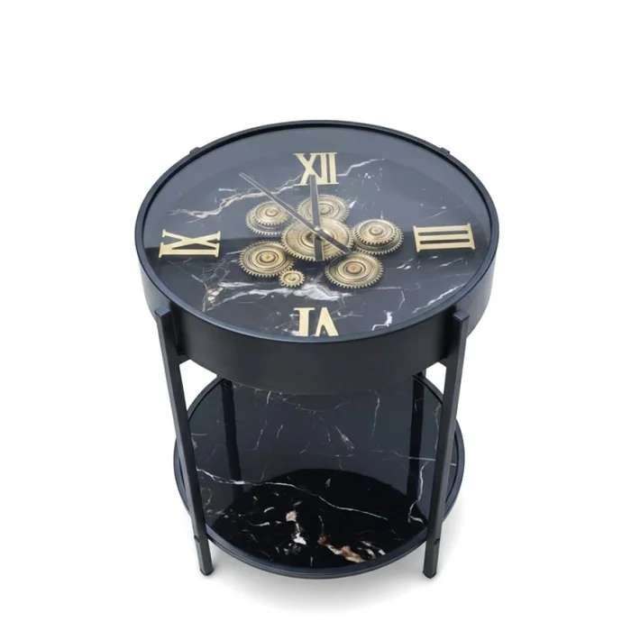 Metal Çarklı Sehpa Saat SPR4846