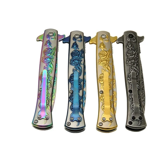 Metal Güllü Çakı Gold