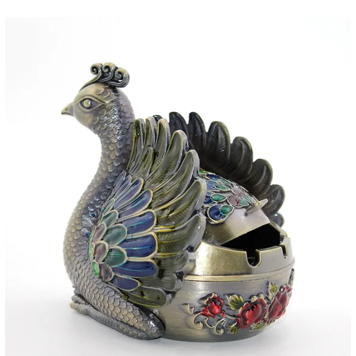 Metal Tavuskuşu Figürü Küllük TKN1663