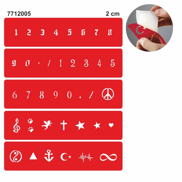 Mini Rakam Ve Desen Seti Geçici Dövme Kına Şablonu