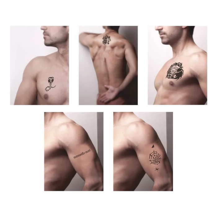 Örümcek Ağı 5li Set Geçici Dövme Kına Şablonu