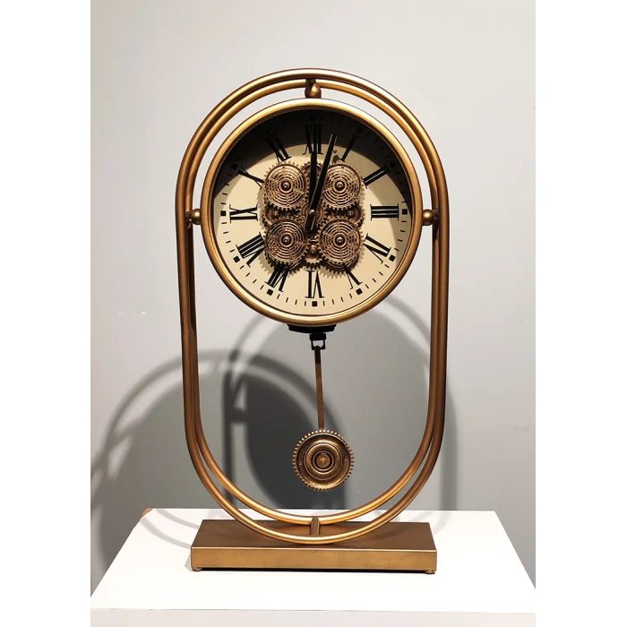 Özel Tasarım Metal  Çarklı Masa Saati SPR5128