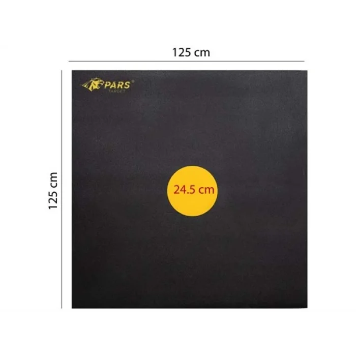 Pars Hedef Minderi 125X125X25 Cm Göbek 24,5 Cm Siyah