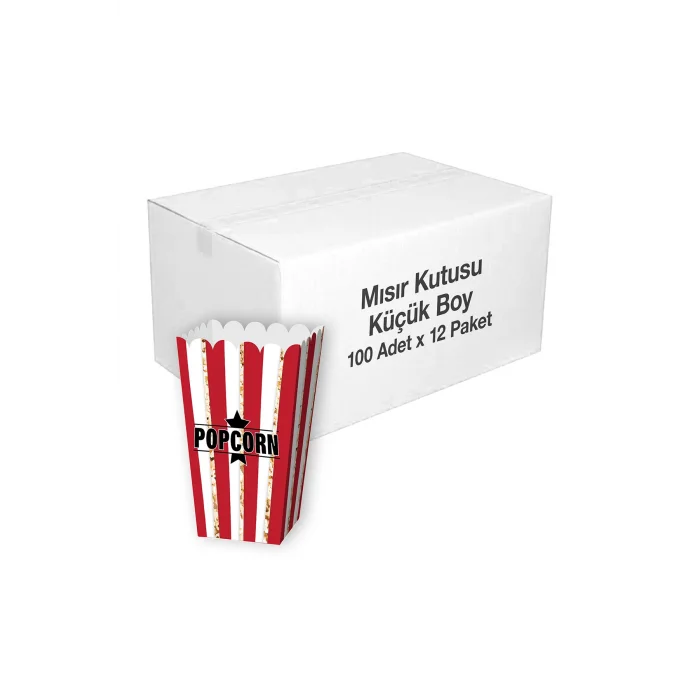 Patlamış Mısır Kutusu Küçük 100lü x 12 Paket (Koli)