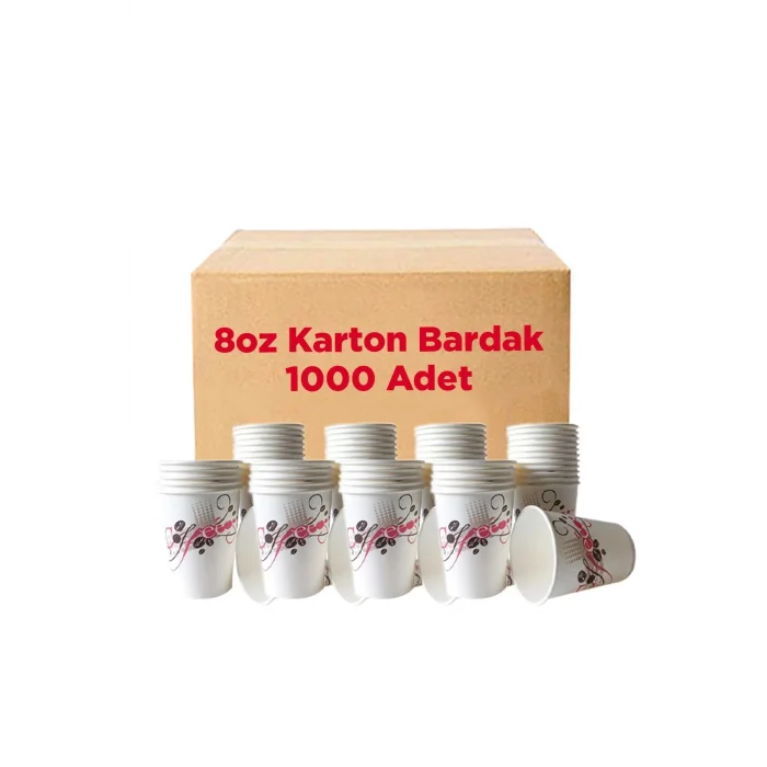 Rol-Up 8oz Karton Bardak 50 Adet x 20 Paket - Koli