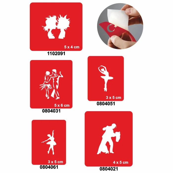 Ruhun Dansı 5li Set Geçici Dövme Kına Şablonu