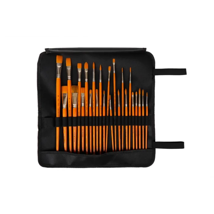 Rulo Fırça Cüzdanı / Çantası 35x35 cm. SİYAH (Uzun Fırçalık)