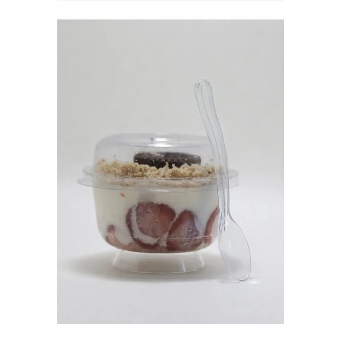 Şeffaf Dalgalı Dondurma-Tatlı Kaşık 50li