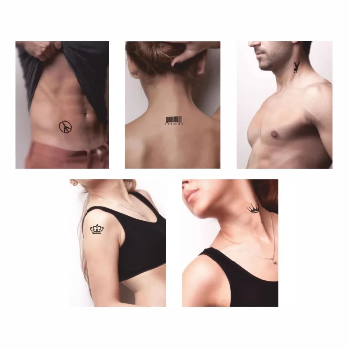 Semboller 5li Set Geçici Dövme Kına Şablonu