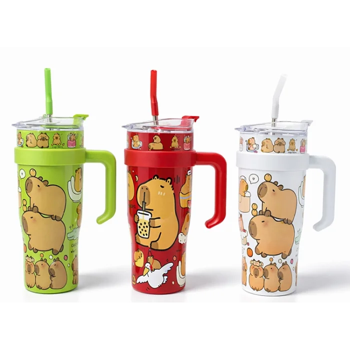 Sevimli Kapibara Capybara Pipetli Termos & Suluk SPR4711