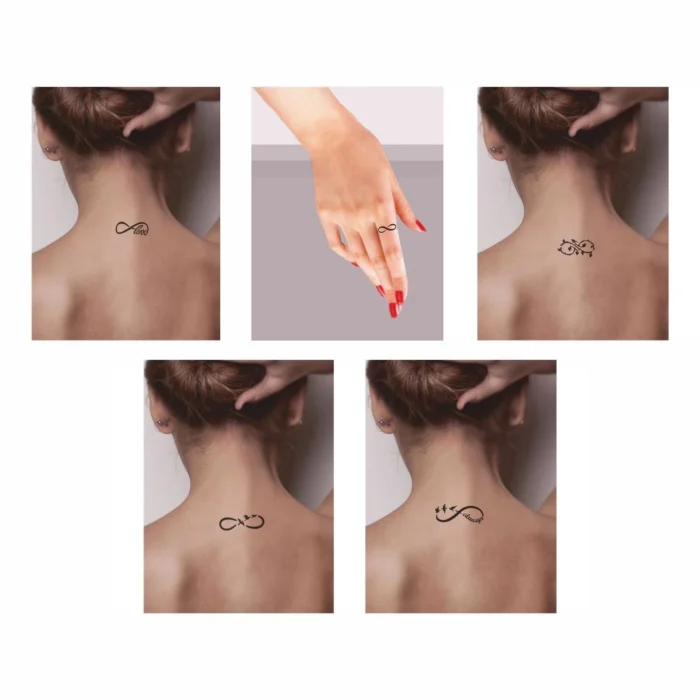 Sonsuzluklar 5li Set Geçici Dövme Kına Şablonu