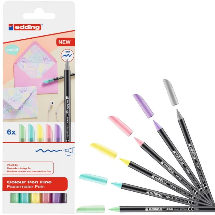 Supertrend 1200 Grafik Kalemi Seti 6 Renk PASTEL RENKLER