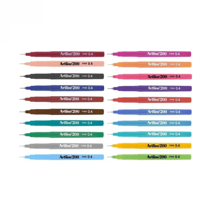 Supertrend 200 Fineliner 0.4 mm. İnce Uçlu Yazı ve Çizim Kalemi Seti 20 RENK