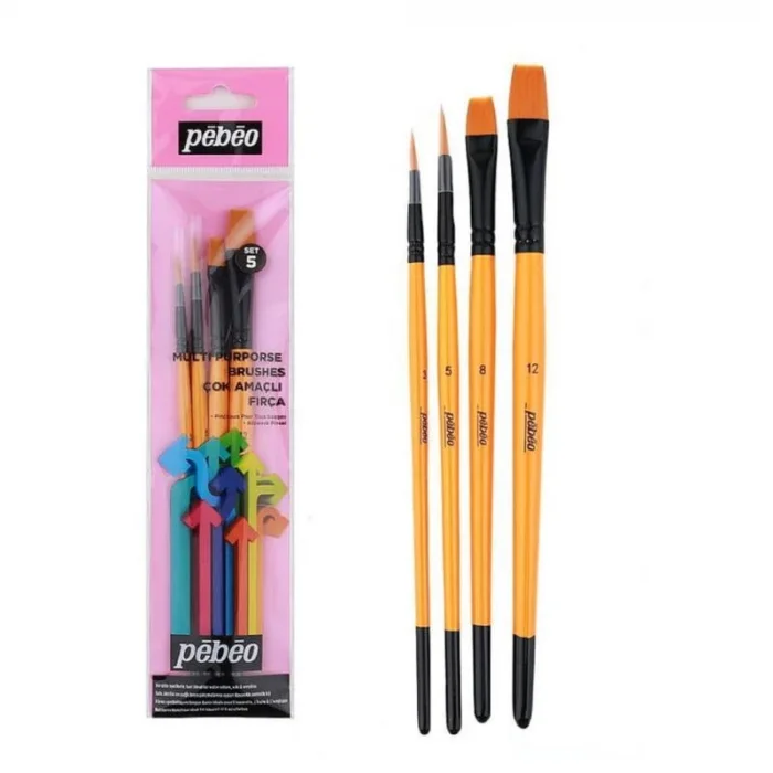 Supertrend 4lü Fırça Seti (Yuvarlak 3 ve 5, Düz 8 ve 12) SET-5