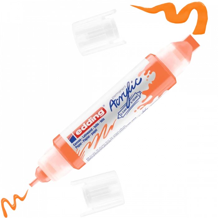 Supertrend 5400 Akrilik Boyama Markörü 3D Double Liner FOSFORLU TURUNCU