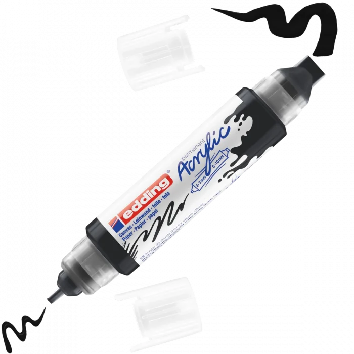 Supertrend 5400 Akrilik Boyama Markörü 3D Double Liner SİYAH