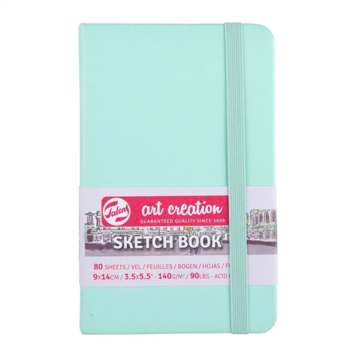 Supertrend Art Creation Sketchbook Sert Kapak Eskiz Çizim Defteri 140 gr. 9x14 cm. 80 yp. PASTEL MİNT YEŞİLİ