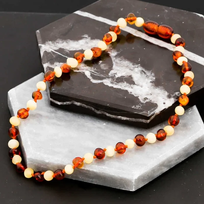 Supertrend Bebek Damla Kehribar Diş Kolye