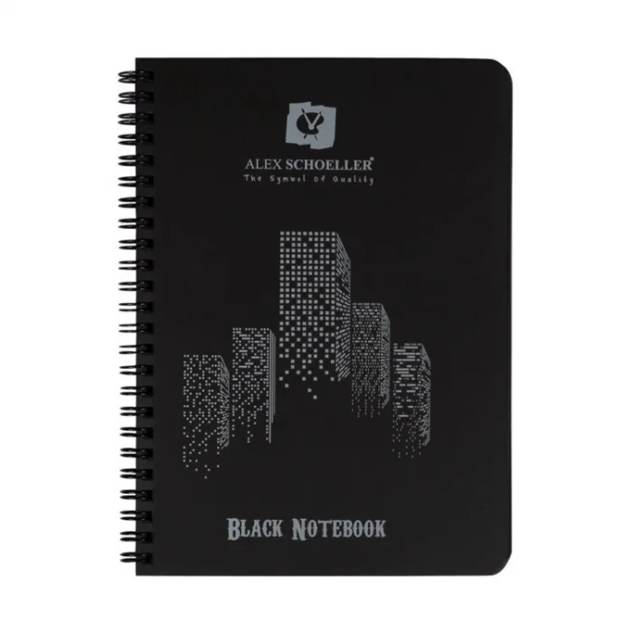 Supertrend Black Notebook Spiralli Siyah Defter A5 120 gr. 60 yaprak