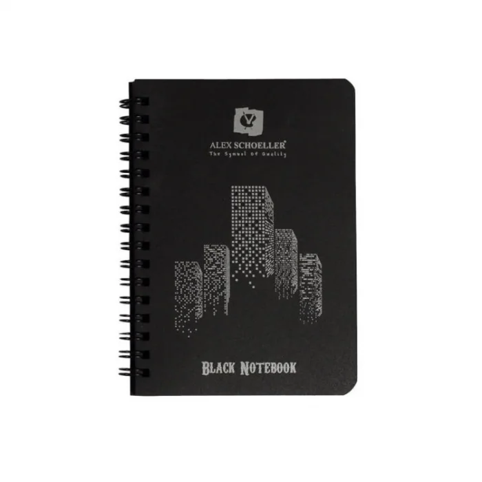 Supertrend Black Notebook Spiralli Siyah Defter A6 120 gr. 60 yaprak