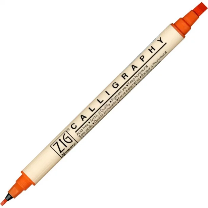 Supertrend Calligraphy Çift Uçlu Kaligrafi Kalemi 2 mm. + 5 mm. 070 Pure Orange