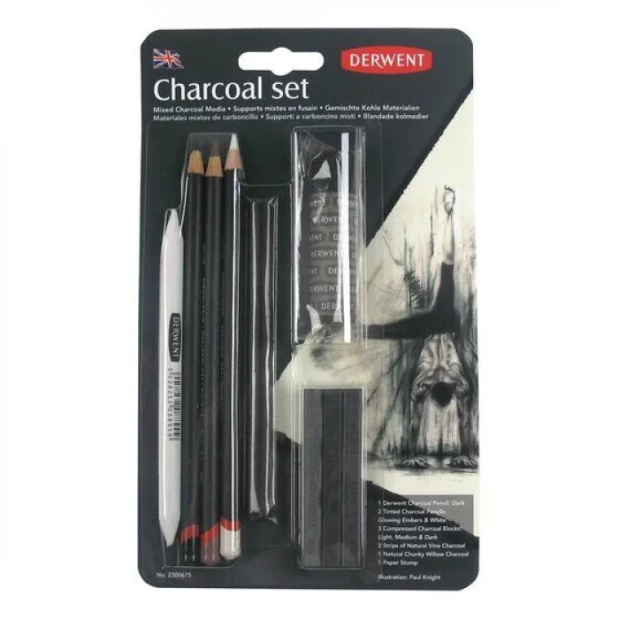 Supertrend Charcoal Set Füzen Karakalem Eskiz Çizim Seti 10lu