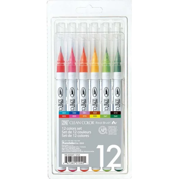 Supertrend Clean Color Real Brush Fırça Uçlu Marker Kalem Seti 12 Renk
